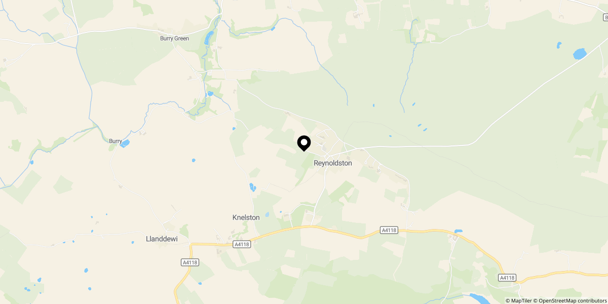 Approximate location of Church Meadow, Reynoldston, Gower, Swansea, SA3 1AF