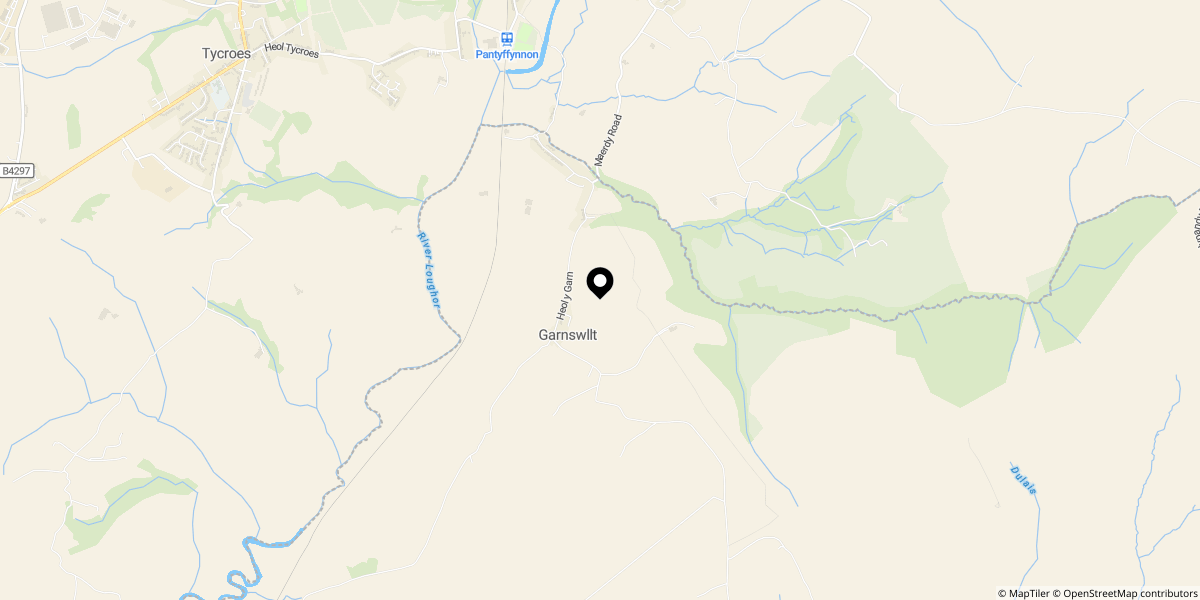 Approximate location of Maes Y Ffynnon, Heol Y Garn, Garnswllt, Swansea, SA18 2RP