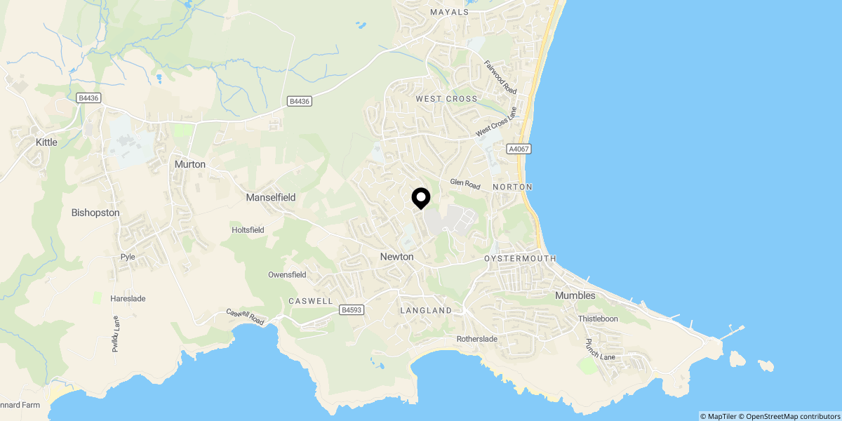 Approximate location of Bramley Drive, Newton, Swansea, SA3 4UP