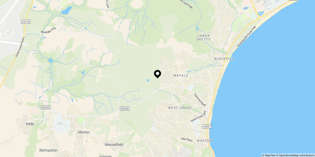 Approximate location of Clyne Crescent, Mayals, Swansea, SA3 5HN
