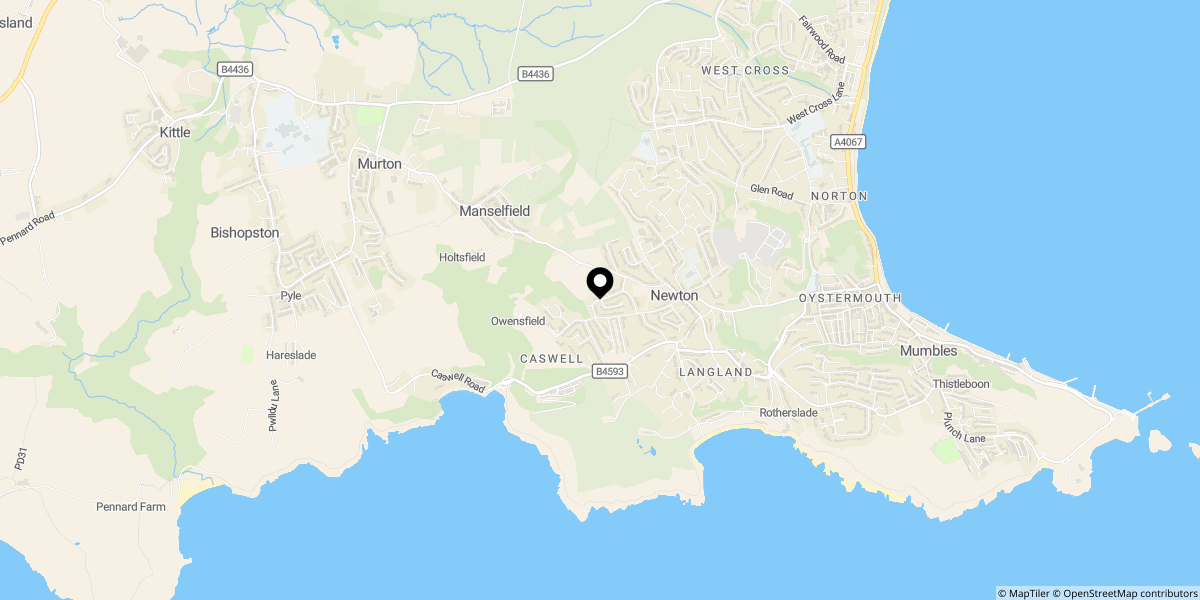 Approximate location of Picket Mead Road, Newton, Swansea, SA3 4SA