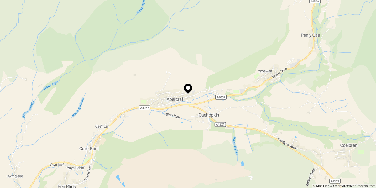 Approximate location of The Old Emporium, Heol Tawe, Abercrave, Swansea, SA9 1XR