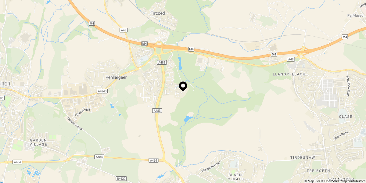 Approximate location of Home Farm Way, Penllergaer, Swansea, SA4 9HF